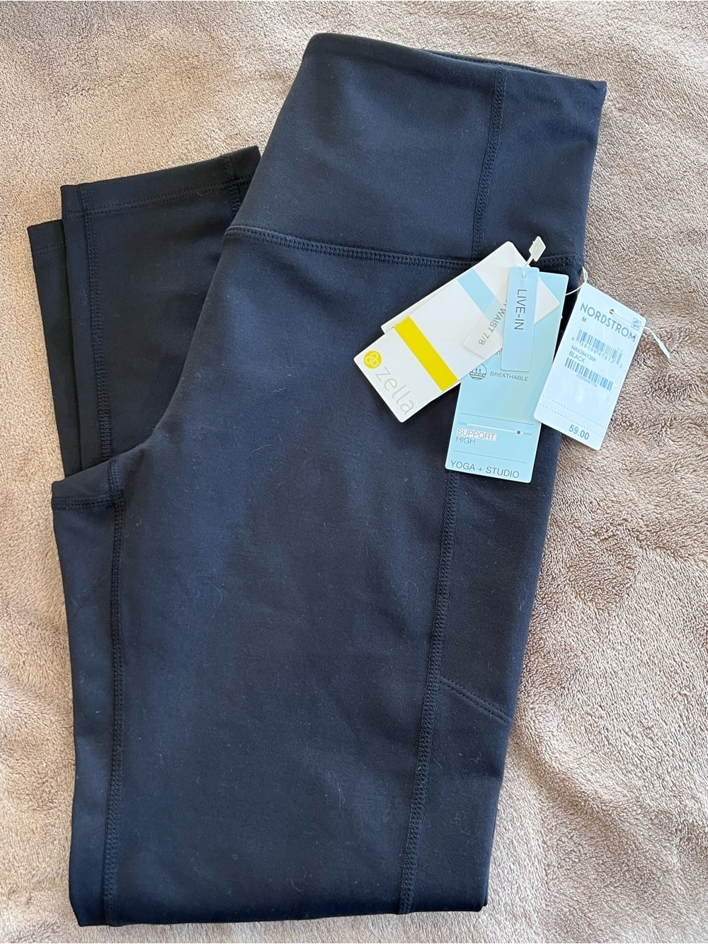 Zella Black High-Rise Live-In Leggings